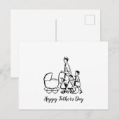 Retro Vaderdag Briefkaart (Voorkant / Achterkant)