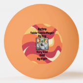 Retro Vaderdag "Cool Dad" Persoonlijke fototekst Pingpongbal (Voorkant)