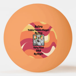 Retro Vaderdag "Cool Dad" Persoonlijke fototekst Pingpongbal