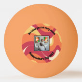 Retro Vaderdag "Cool Dad" Persoonlijke fototekst Pingpongbal (Achterkant)