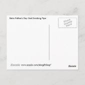 Retro Vaderdag Dad rookpijp Briefkaart (Achterkant)