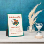 Retro Vaderdag "Dad's Greatest Hits" Aangepast Fotoplaat (Zijkant)