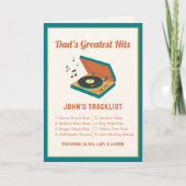 Retro Vaderdag "Dad's Greatest Hits" Aangepast Kaart (Voorkant)
