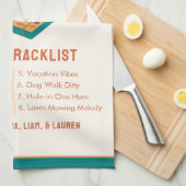 Retro Vaderdag "Dad's Greatest Hits" Aangepast Theedoek (Quarter Fold)