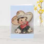 Retro Vaderdag - De kleine cowboy van papa, Kaart (Gele Bloem)
