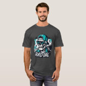 Retro Vaderdag Grappig Rad Papa Skelet T-shirt (Voorkant volledig)