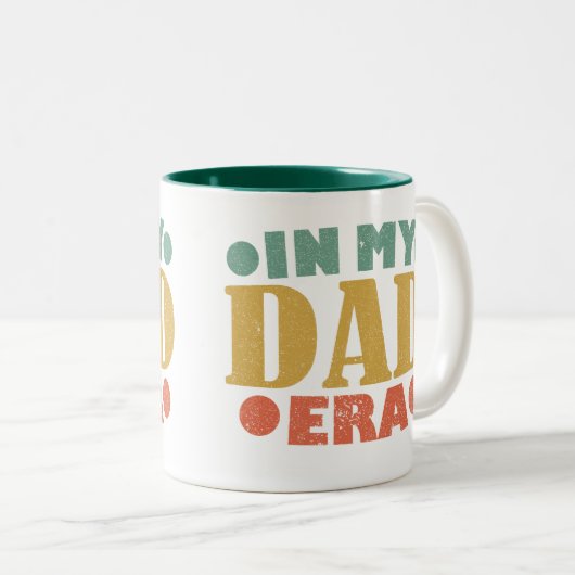 Retro  Vaderdag in mijn vader tijdperk Tweekleurige Koffiemok (Voorkant rechts)