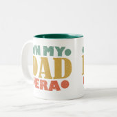 Retro  Vaderdag in mijn vader tijdperk Tweekleurige Koffiemok (Voorkant links)