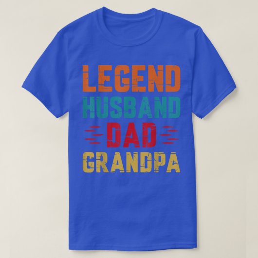 Retro Vaderdag - Papa van de Legende Husband pa Gr T-shirt (Design voorkant)