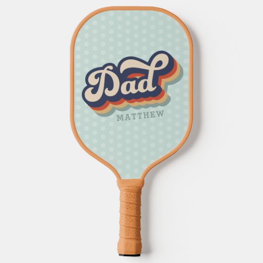 Retro Vaderdag Sports Pickleball Paddle (Achterkant)
