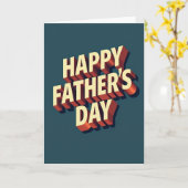 Retro Vaderdag tekstkaart Kaart (Gele Bloem)