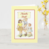 Retro-Vaderdag-Wenskaart Kaart (Gele Bloem)