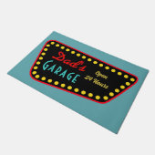Retro vaders garage bord deurmat (Schuin)