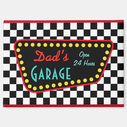Retro Vaders Garage Magneet (Voorkant)