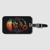 Retro Vail Mountainbike Trail. Bagagelabel (Voorkant (horizontaal))