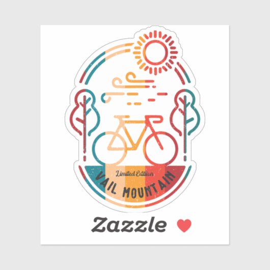 Retro Vail Mountainbike Trail. Sticker (Vel)