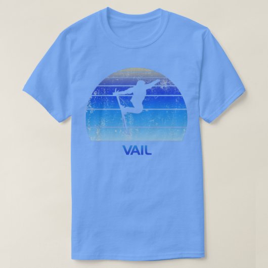 Retro Vail Ski Fan Skier Gift Skiing  Cool T-shirt (Design voorkant)