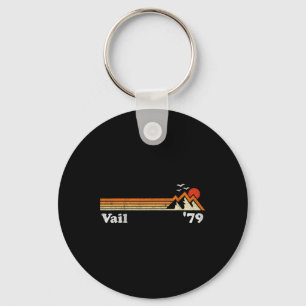 Retro Vail Ski Resort Colorado Snowboard Mountain Sleutelhanger
