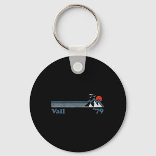 Retro Vail Ski Resort Colorado Snowboard Mountain Sleutelhanger