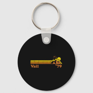 Retro Vail Ski Resort Colorado Snowboard Mountain Sleutelhanger