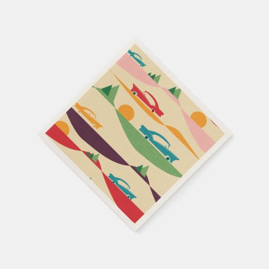 retro vakanbeige servet (Hoek)