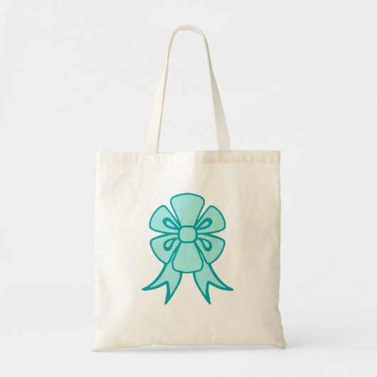 Retro Vakantie Aqua Bow Canvas tas Gift (Voorkant)