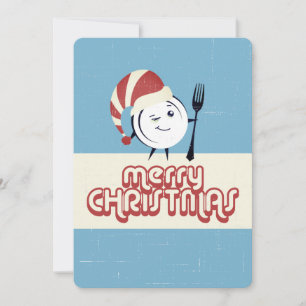 Retro vakantie bakken kerstgerechten gepersonalise feestdagenkaart