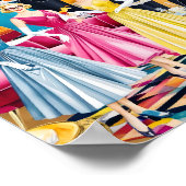 Retro Vakantie Cocktail Party Poster (Hoek)