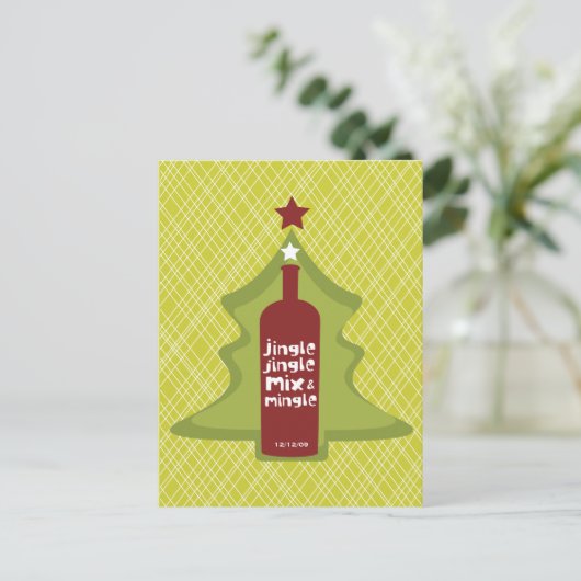 Retro Vakantie Cocktail Uitnodiging (Staand voorkant)