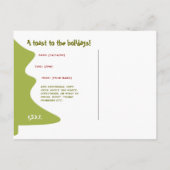 Retro Vakantie Cocktail Uitnodiging Briefkaart (Achterkant)