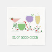 Retro Vakantie cocktails Servet (Voorkant)