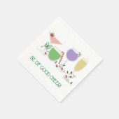 Retro Vakantie cocktails Servet (Hoek)