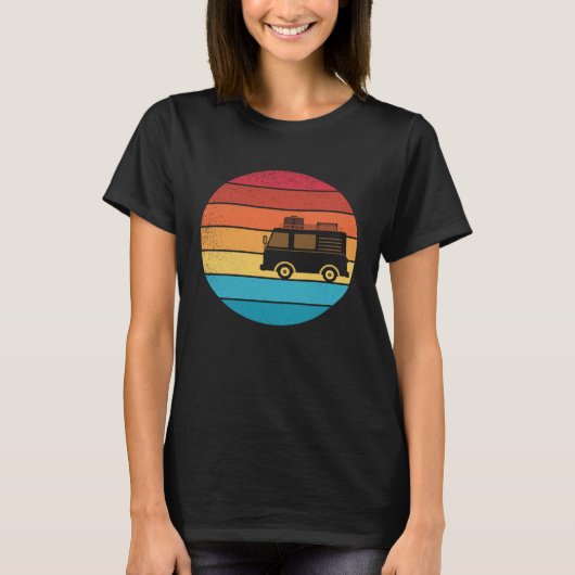 Retro  vakantie en reishobby 6 t-shirt (Voorkant)