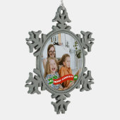 Retro Vakantie Gepersonaliseerde Foto Ornament (Links)