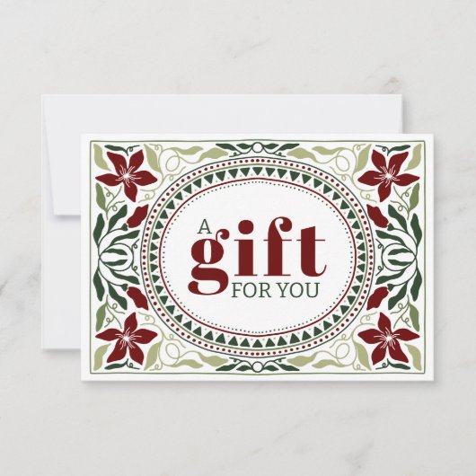 RETRO VAKANTIE GROENE BRUINE BLOEMEN LIJST KERSTMI (Voorkant)