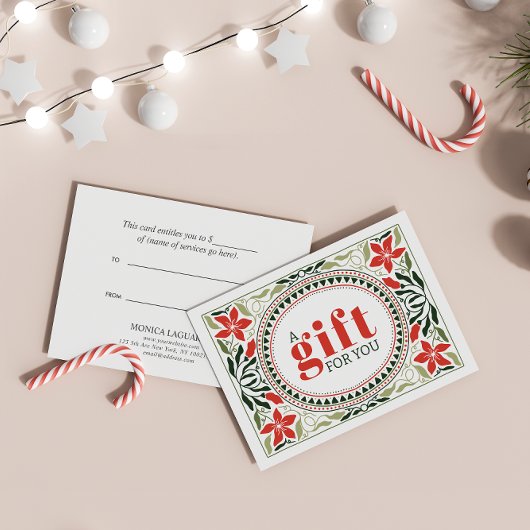 RETRO VAKANTIE GROENE RODE BLOEMEN LIJST KERSTMIS