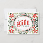 RETRO VAKANTIE GROENE RODE BLOEMEN LIJST KERSTMIS (Voorkant)