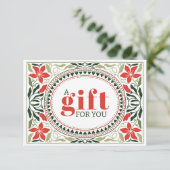 RETRO VAKANTIE GROENE RODE BLOEMEN LIJST KERSTMIS (Staand voorkant)