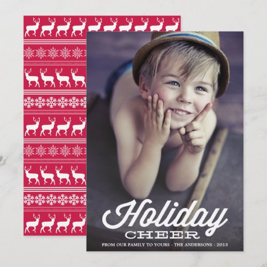 RETRO VAKANTIE JUICHT %PIPE% DE KAART VAN DE FOTO (Voorkant / Achterkant)