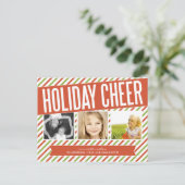 RETRO VAKANTIE JUICHT %PIPE% DE KAART VAN DE FOTO (Staand voorkant)