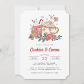 Retro Vakantie Kerst Uitnodiging (Voorkant)