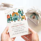 Retro Vakantie Kerstfeest Uitnodiging