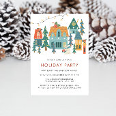 Retro Vakantie Kerstfeest Uitnodiging