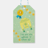 Retro Vakantie Lelijke Trui Kerstfeest Cadeaulabel (Achterkant)