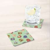 Retro Vakantie Lelijke Trui Kerstfeest Kartonnen Onderzetters (Insitu)