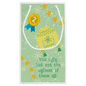 Retro Vakantie Lelijke Trui Kerstfeest Klein Cadeauzakje (Achterkant)