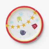 Retro Vakantie Lelijke Trui Kerstfeest Papieren Bordje (Voorkant)