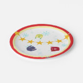 Retro Vakantie Lelijke Trui Kerstfeest Papieren Bordje (Gekanteld)