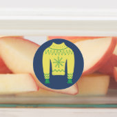 Retro Vakantie Lelijke Trui Kerstfeest Sticker (Aangebracht)