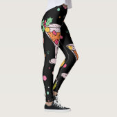 Retro vakantie Martinis met Holly Berries Leggings (Rechts)